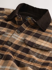 Brown Cord Collar Check Long Sleeve Shirt - Image 2 of 3