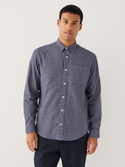 Burgundy Red Long Sleeve Check Shirt - Image 1 of 8