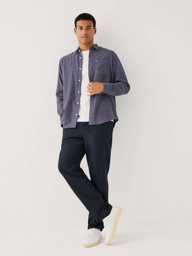 Burgundy Red Long Sleeve Check Shirt - Image 2 of 8