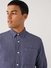 Burgundy Red Long Sleeve Check Shirt - Image 4 of 8