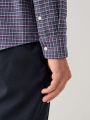 Burgundy Red Long Sleeve Check Shirt - Image 5 of 8