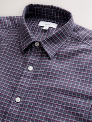 Burgundy Red Long Sleeve Check Shirt - Image 8 of 8