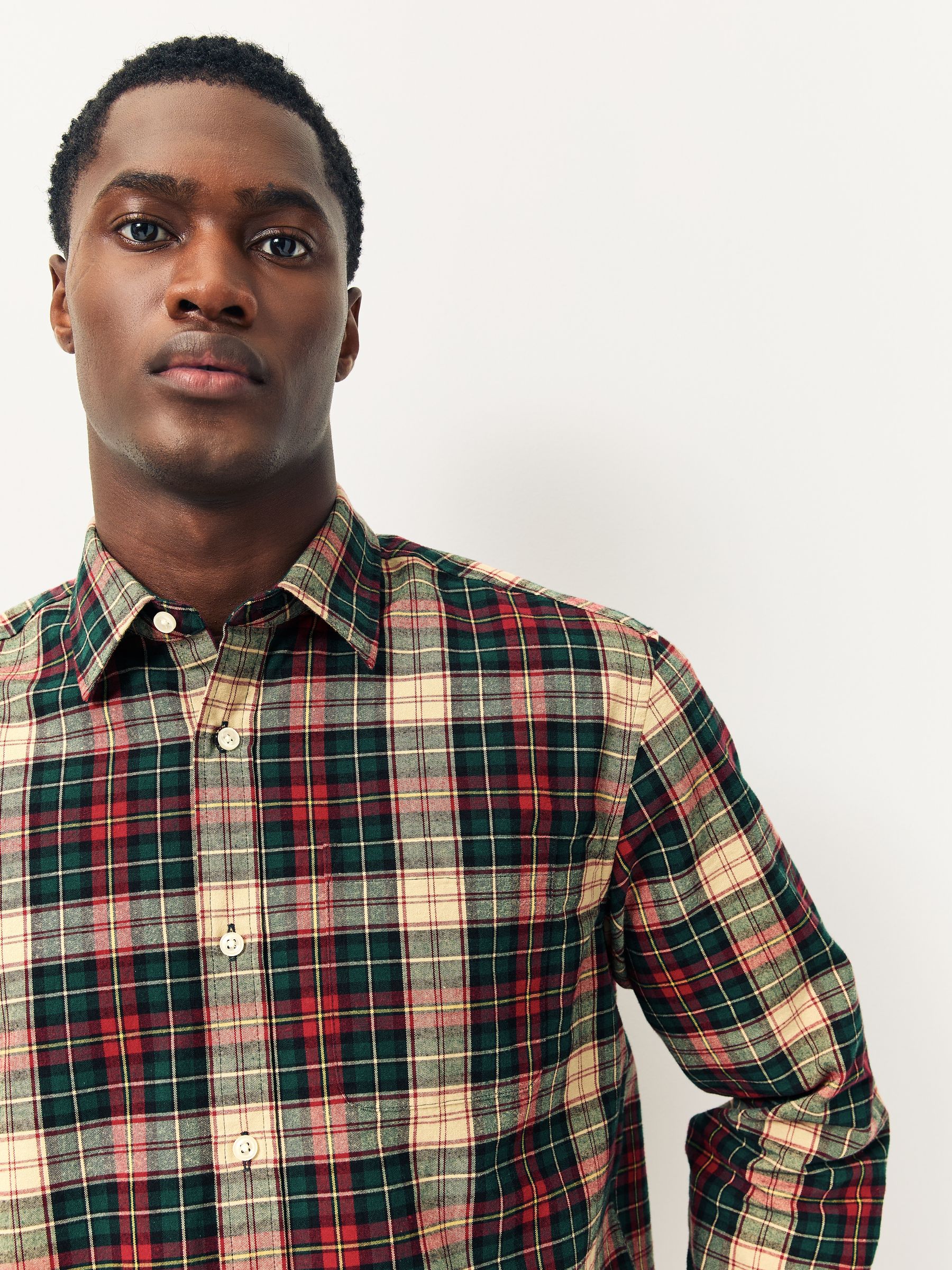 Buy Red/Green Check Soft Touch Long Sleeve Shirt from Next USA