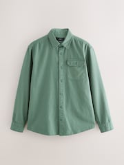 zelena - Barvana oxford srajca z dolgimi rokavi - Slika 6 iz 8