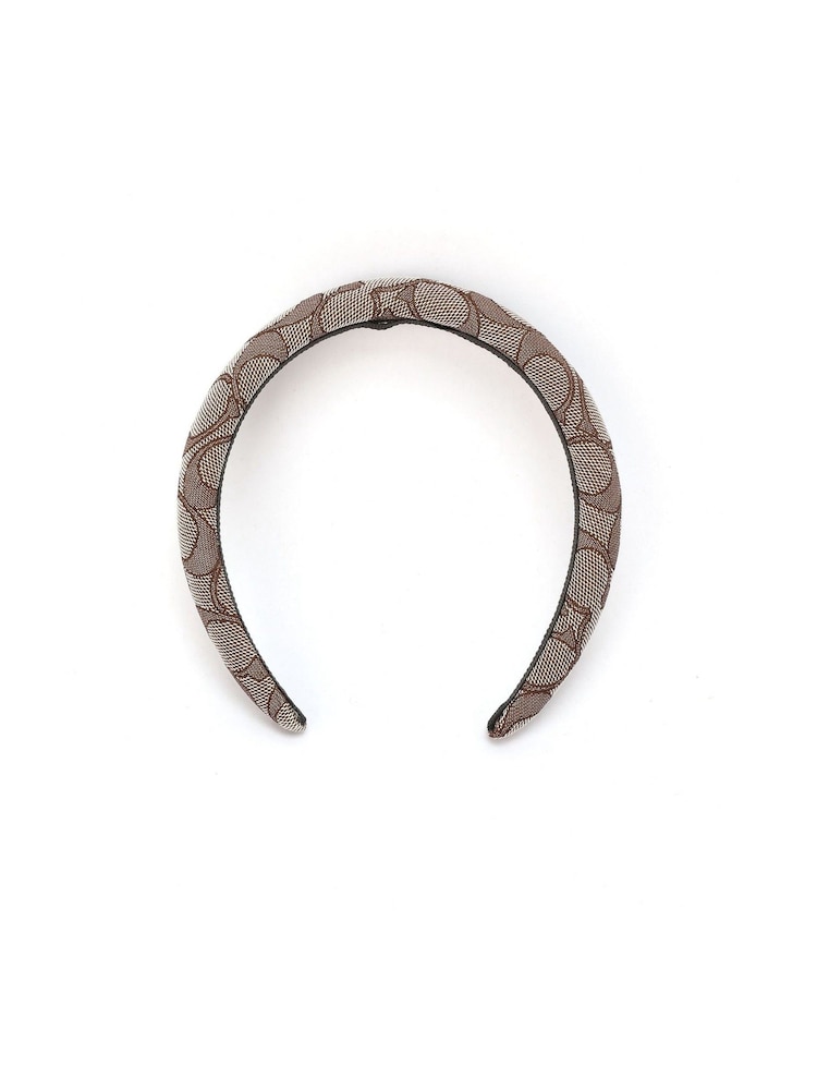 COACH Brown Signature C Headband - Image 2 of 4 COACH Brown Signature C Headband - Image 2 of 4