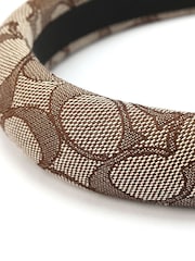 COACH Brown Signature C Headband - Image 4 of 4