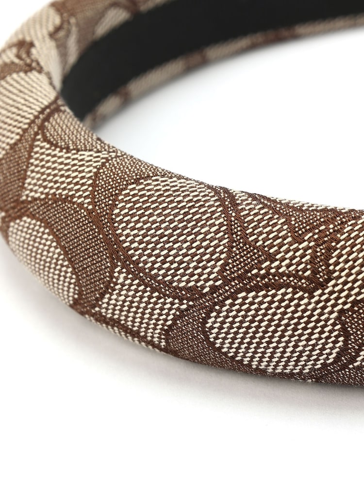 COACH Brown Signature C Headband - Image 4 of 4