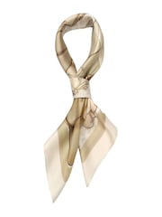 COACH Cream Stacked Tabby Printed Silk Square Scarf - Image 2 of 4