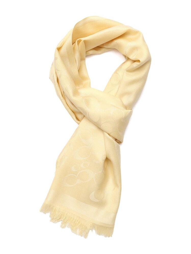 COACH Cream Bias Signature C Oblong Scarve