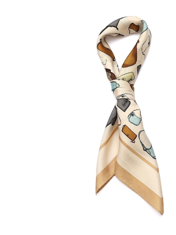 COACH Cream Originals Printed Silk Bandana - Image 2 of 4