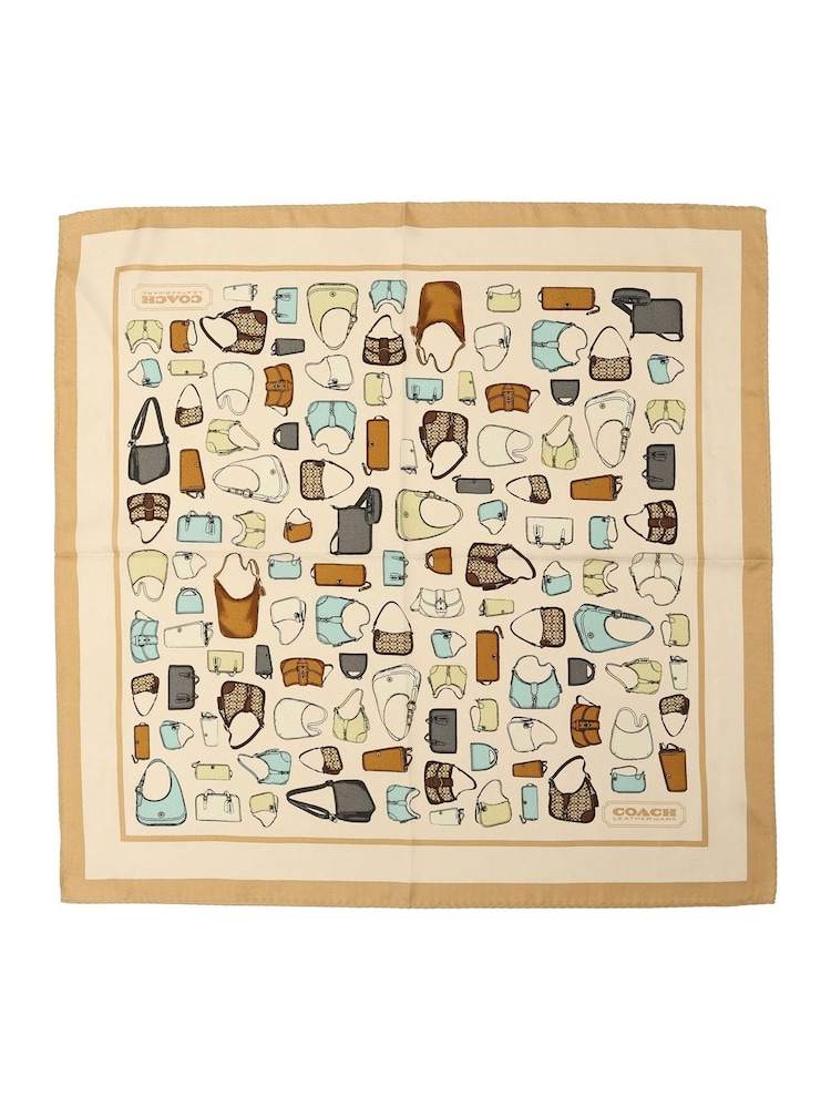 COACH Cream Originals Printed Silk Bandana - Image 3 of 4