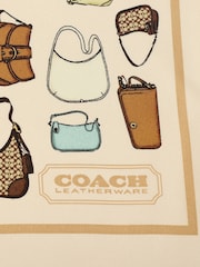 COACH Cream Originals Printed Silk Bandana - Image 4 of 4
