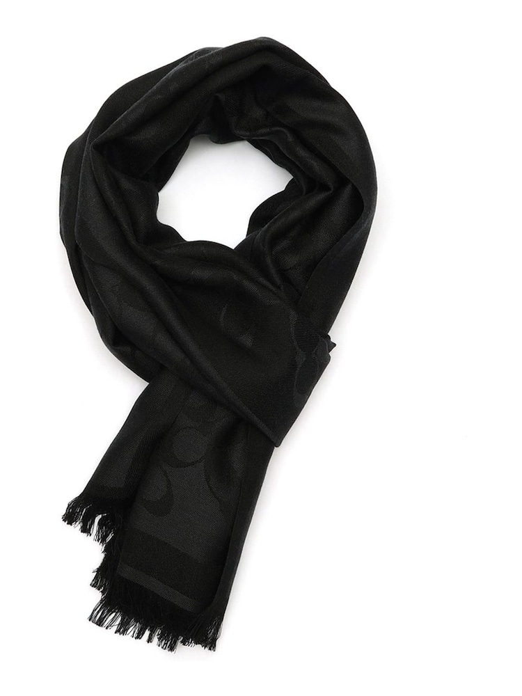 COACH Black Bias Signature C Oblong Scarve - Image 2 of 4