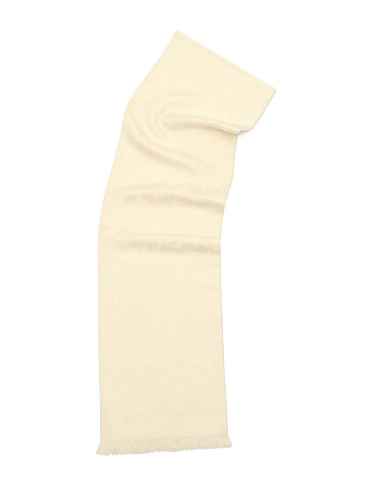 COACH Cream Bias Signature C Oblong Scarf