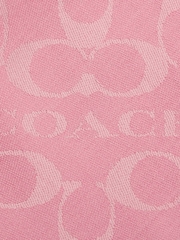 COACH Pink Bias Signature C Oblong Scarf - Image 4 of 4