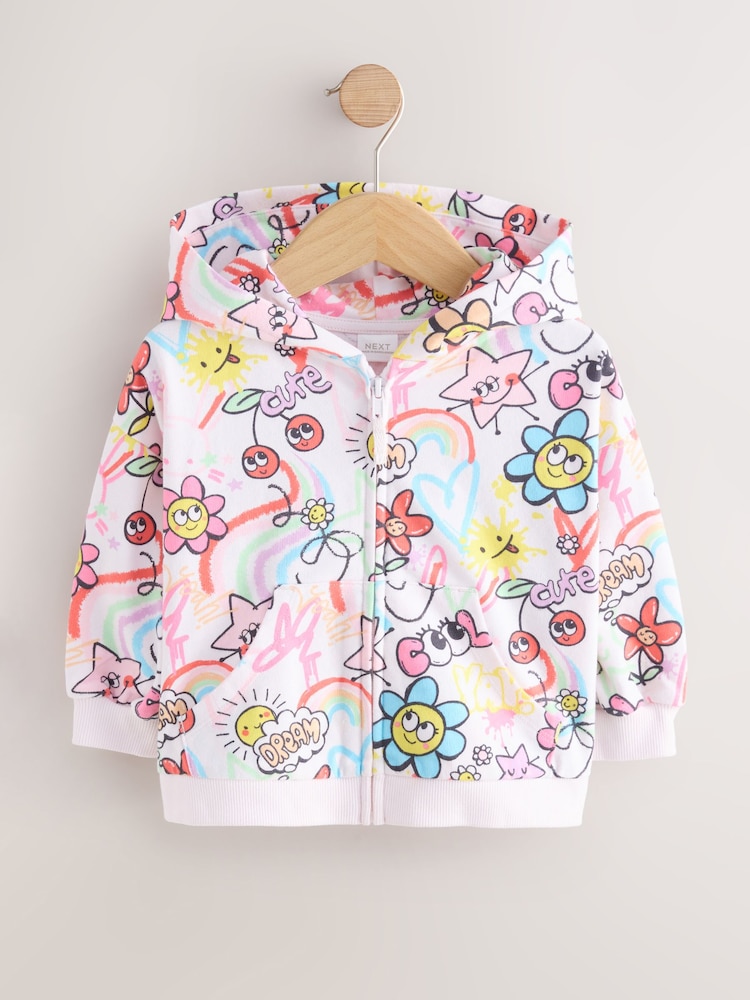 Rainbow Doodle Graffiti Hoodie (3mths-7yrs) - Image 1 of 4 Rainbow Doodle Graffiti Hoodie (3mths-7yrs) - Image 1 of 4