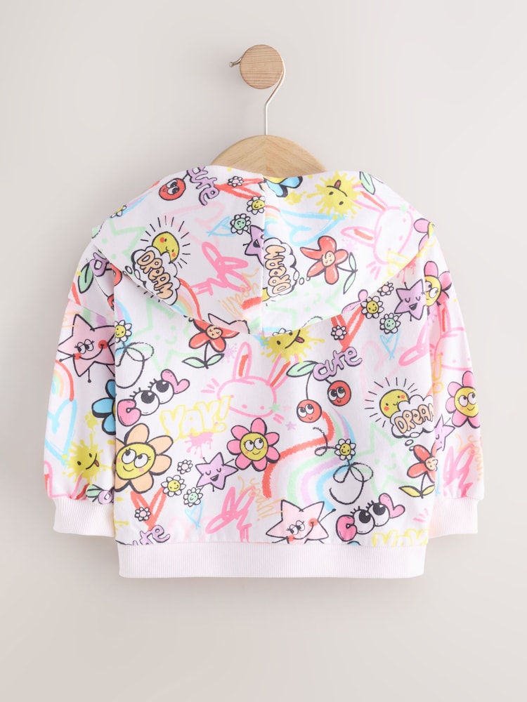 Rainbow Doodle Graffiti Hoodie (3mths-7yrs) - Image 2 of 4 Rainbow Doodle Graffiti Hoodie (3mths-7yrs) - Image 2 of 4