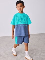 Baker by Ted Baker Colourblock T-Shirt And Shorts Set - Image 1 of 13