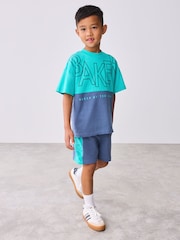 Baker by Ted Baker Colourblock T-Shirt And Shorts Set - Image 2 of 13