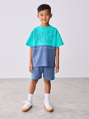 Baker by Ted Baker Colourblock T-Shirt And Shorts Set - Image 3 of 13