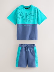 Baker by Ted Baker Colourblock T-Shirt And Shorts Set - Image 8 of 13