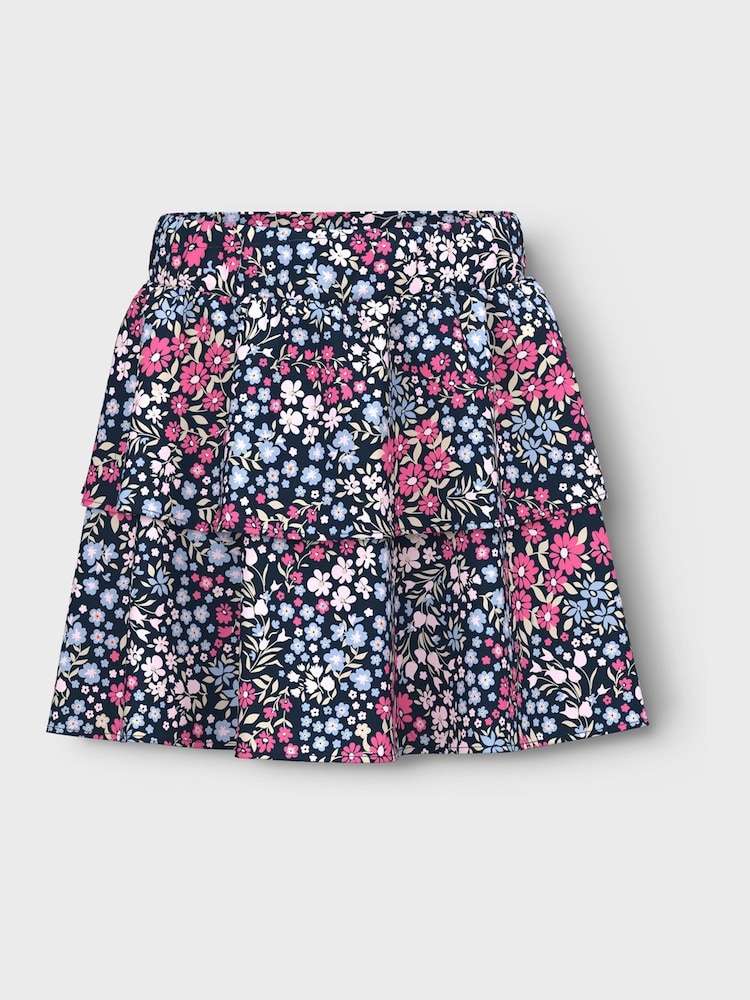 Name It Light Purple Floral Print Ruffle Skirt - Image 1 of 2
