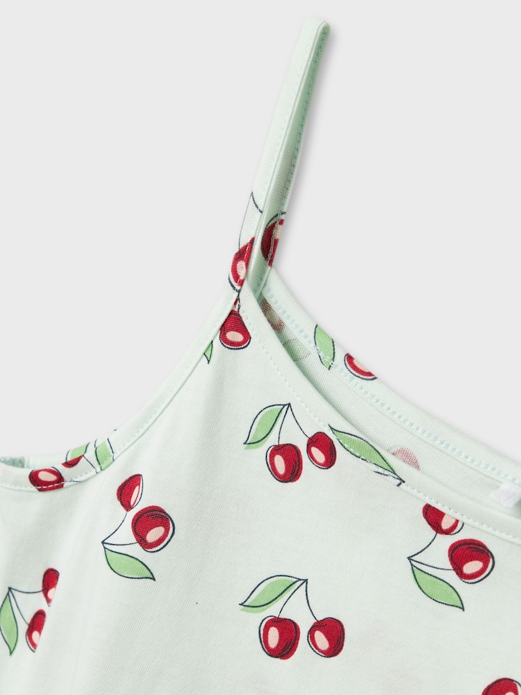 Name It Light Green Floral Printed Playsuit - Image 2 of 2