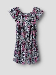 Name It Navy Floral Printed Playsuit - Image 1 of 3