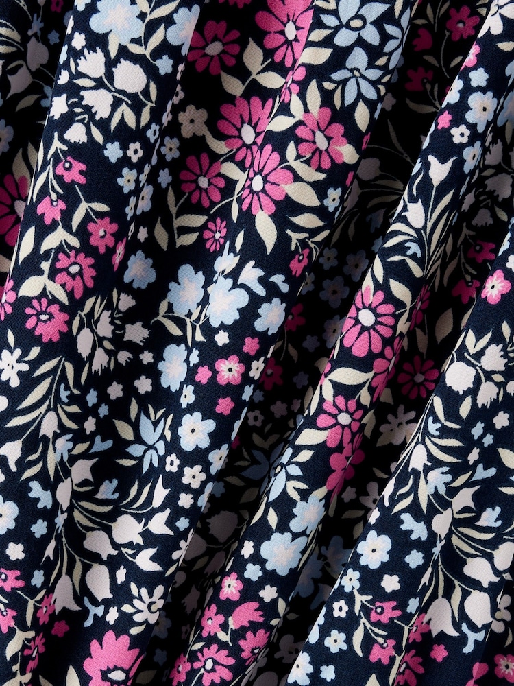 Name It Navy Floral Printed Playsuit - Image 3 of 3