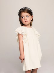 Name It White Lace Ribbed Cotton Sundress - Image 1 of 3