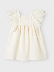 Name It White Lace Ribbed Cotton Sundress - Image 2 of 3