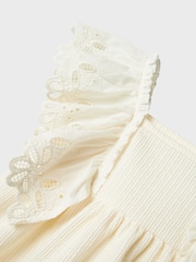 Name It White Lace Ribbed Cotton Sundress - Image 3 of 3