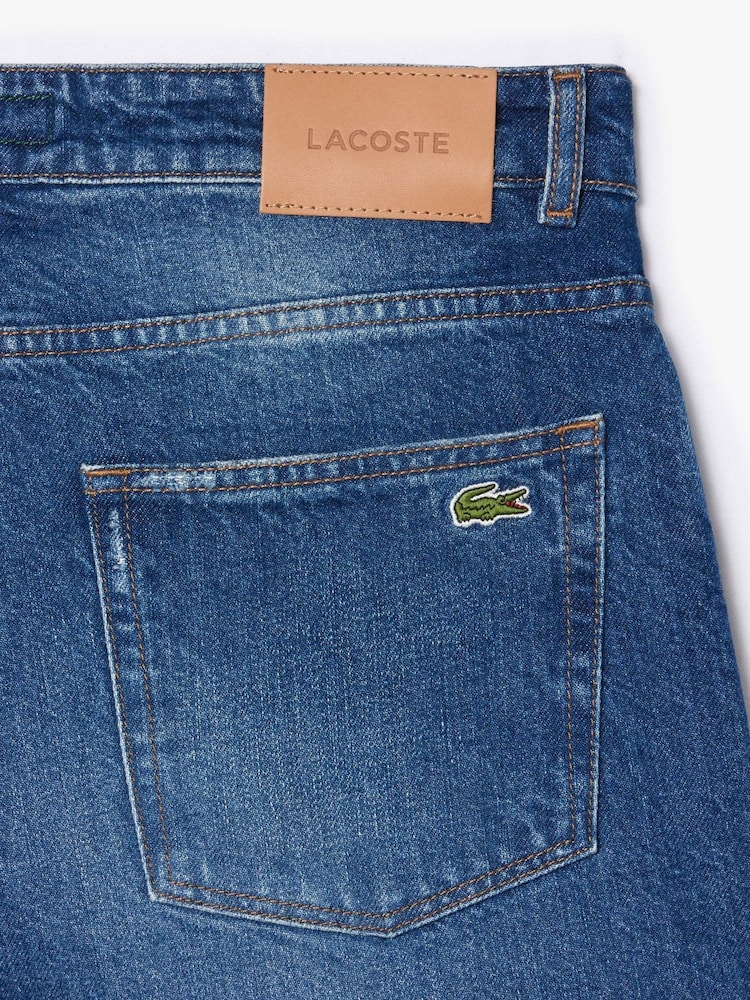 Lacoste Blue 5 Pocket Straight Cut Indigo Jeans - Image 3 of 3