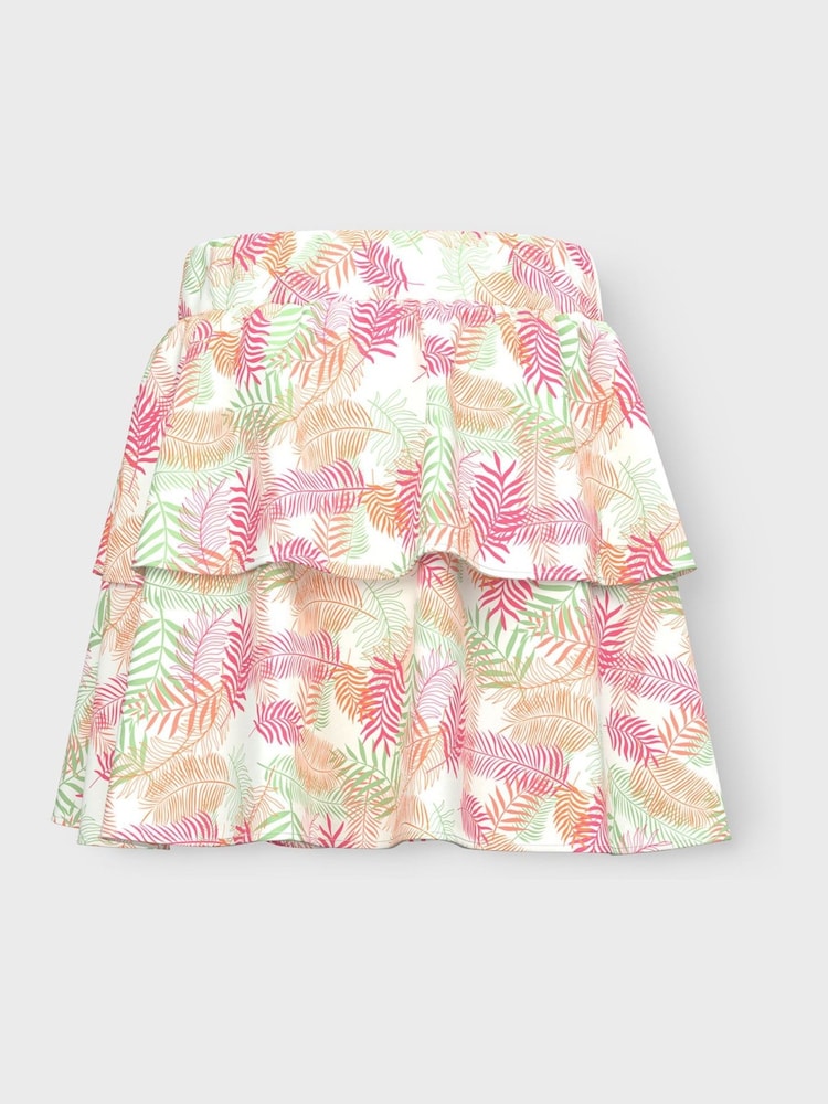 Name It Green Floral Print Ruffle Skirt - Image 2 of 2 Name It Green Floral Print Ruffle Skirt - Image 2 of 2