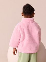 Pink/Blue Bunny Scene Half Popper Fleece (3mths-7yrs) - Image 2 of 8