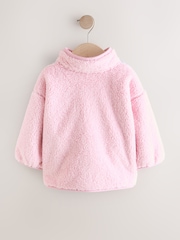 Pink/Blue Bunny Scene Half Popper Fleece (3mths-7yrs) - Image 6 of 8