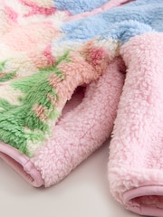 Pink/Blue Bunny Scene Half Popper Fleece (3mths-7yrs) - Image 7 of 8