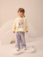 Yellow Gingham Bears Sweatshirt & Wide Leg Trousers Set (3mths-7yrs) - Image 1 of 8