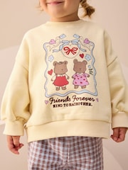 Yellow Gingham Bears Sweatshirt & Wide Leg Trousers Set (3mths-7yrs) - Image 3 of 8