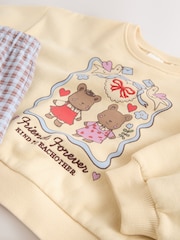 Yellow Gingham Bears Sweatshirt & Wide Leg Trousers Set (3mths-7yrs) - Image 7 of 8