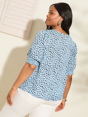 Friends Like These Short Sleeve Shirred Cuff Blouse - Изображение 4 из 4