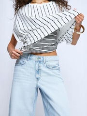 River Island Blue Blue Low Rise Baggy Jeans - Image 3 of 4