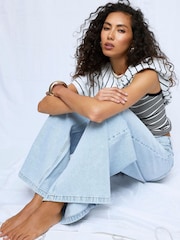 River Island Blue Blue Low Rise Baggy Jeans - Image 4 of 4