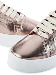 Moda In Pelle Abbiy Chunky Slab Sole Side Zip Lace Up Trainers - Image 4 of 4