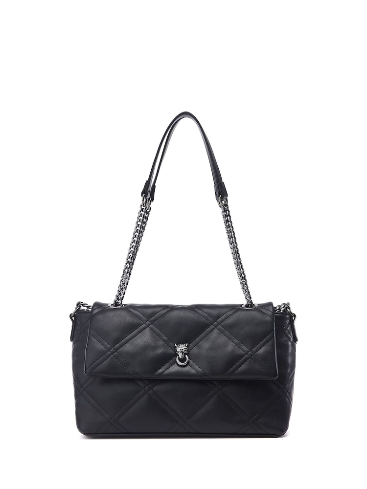 Moda in Pelle Bea Quilted Black Cross-Body Bag - Image 1 of 4