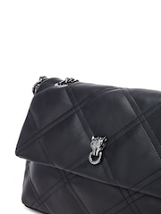 Moda in Pelle Bea Quilted Black Cross-Body Bag - Image 3 of 4