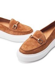 Коричневый - Moda in Pelle CHAMOMILE WEDGE HYBRID LOAFER TRAINER - Image 3 of 4