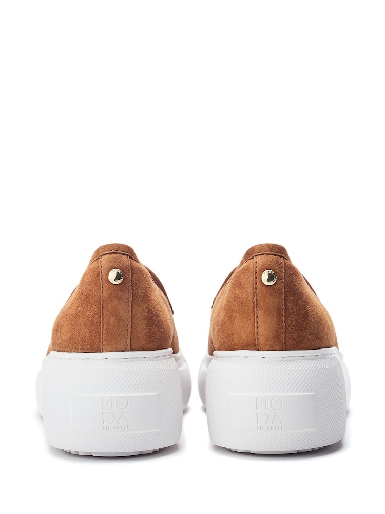 Коричневый - Moda in Pelle CHAMOMILE WEDGE HYBRID LOAFER TRAINER - Image 4 of 4