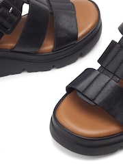 Moda in Pelle States Bold Wedges Leather Fisherman Sandals - Image 4 of 4