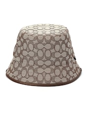 COACH Brown Signature C Jacquard Bucket Hat - Image 1 of 3